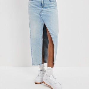 AE Dreamy Drape Low Rise Slit Maxi Skirt